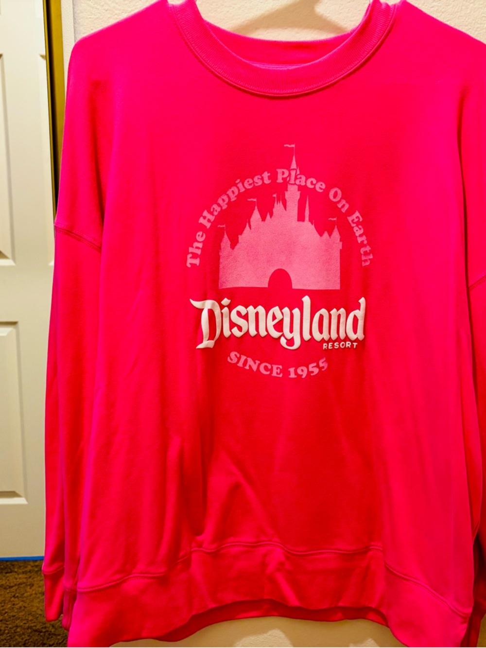 Disneyland Resort Women's Pink Crewneck Sweatshirt